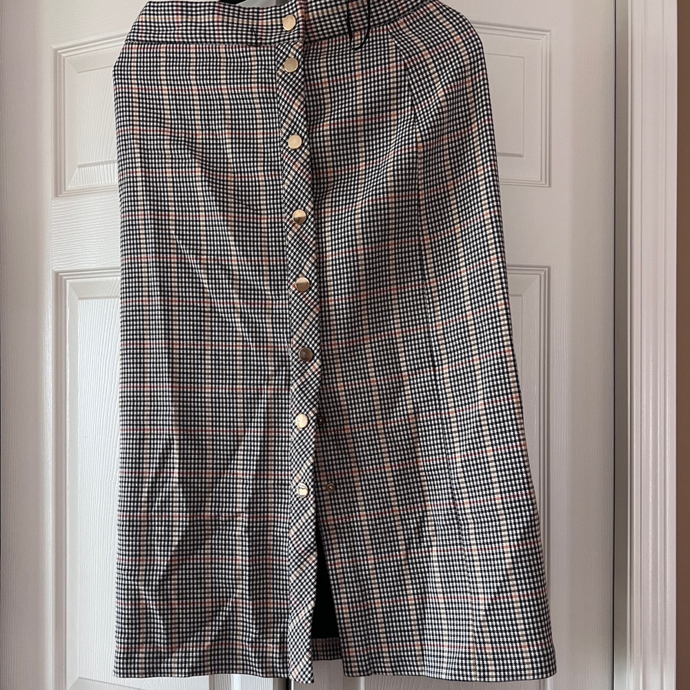 Zara button down skirt